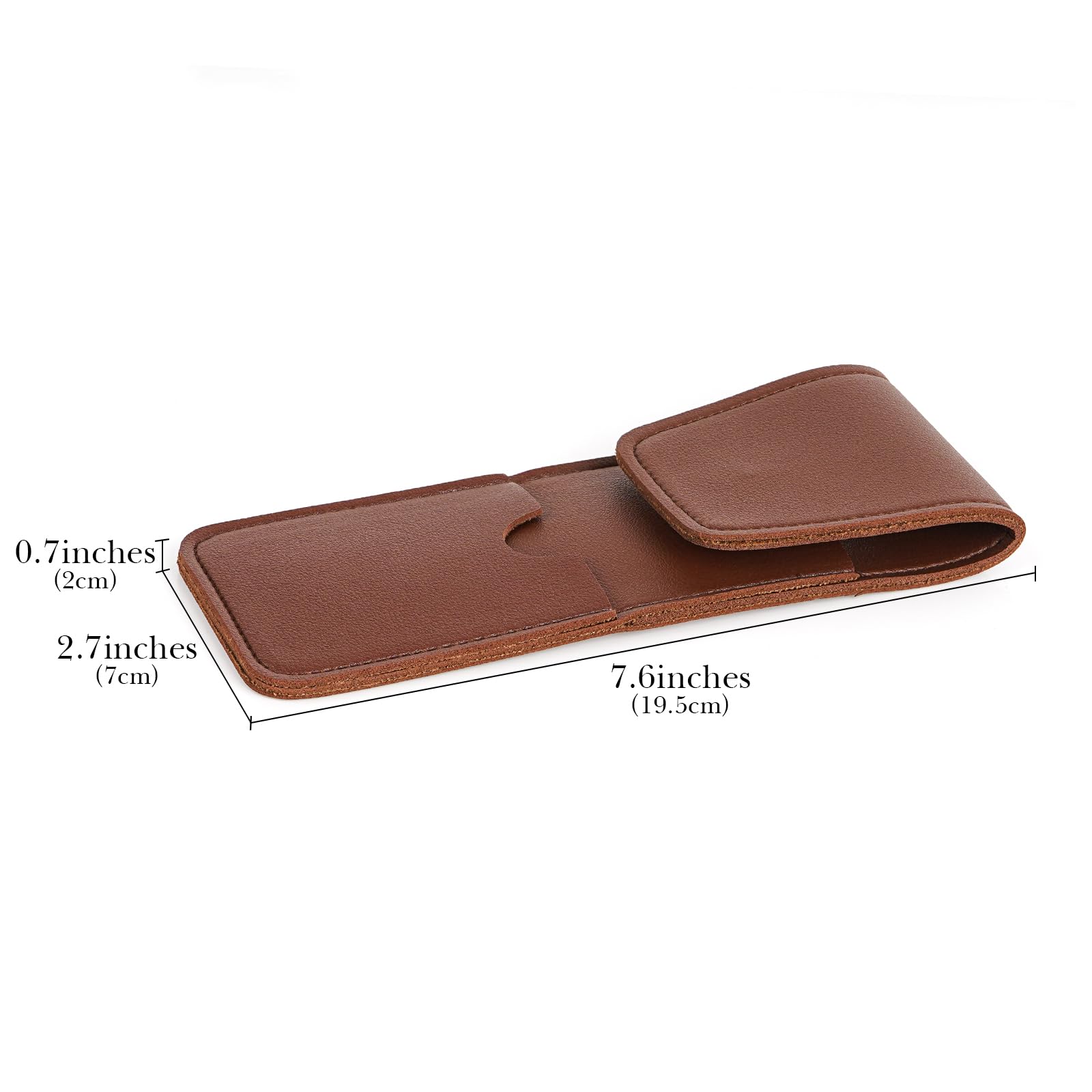 Linkidea Custodia portatile per rasoi da uomo con bordo dritto, compatibile con Fusion 5 ProGlide, Mach 3 e altri rasoi simili (marrone)