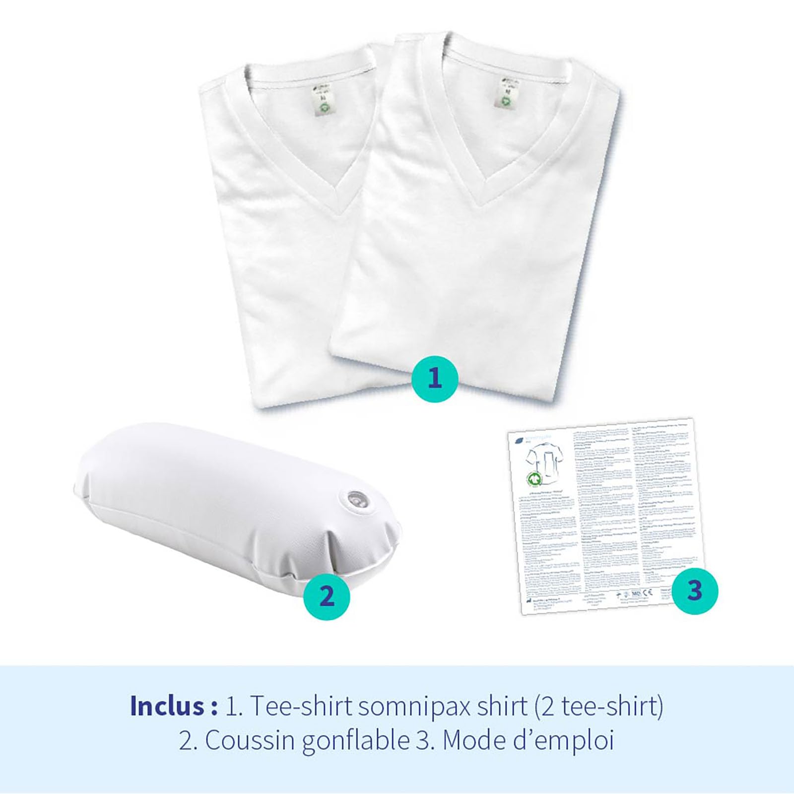 shirt comfort (avec coussin gonflable) + chemise de remplacement, pour hommes [XL]