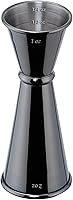 Vista 18 de Jigger para coctelería, Briout Jigger doble de cóctel japonés premium de acero inoxidable grado alimenticio 304, 2 oz 1 oz con mediciones