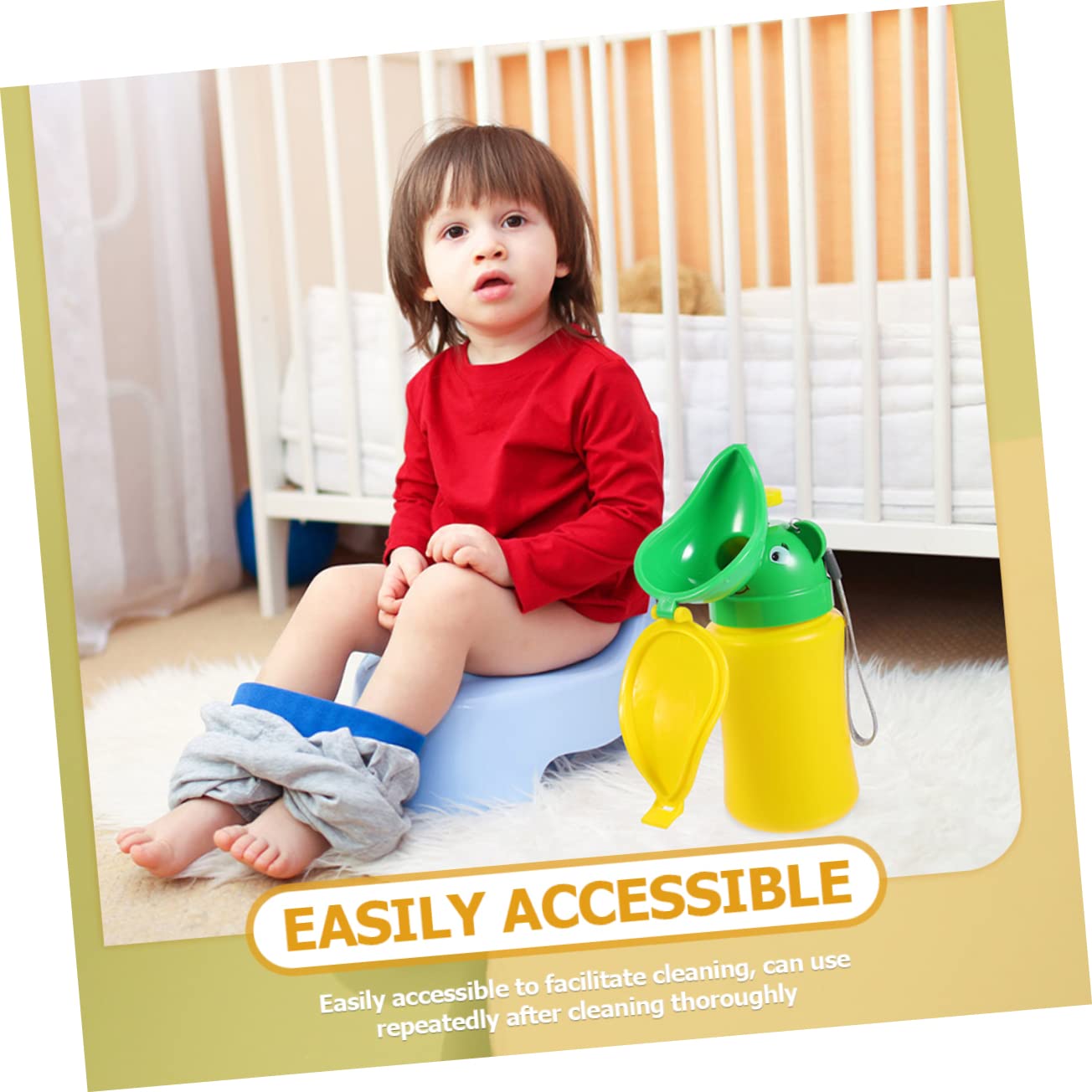 ULDIGI Portable Cartoon Potty Urinal for Lightweight Emergency Toilet for Travel Car Outdoor Activities Spill Design for Easy Carrying Night Potty