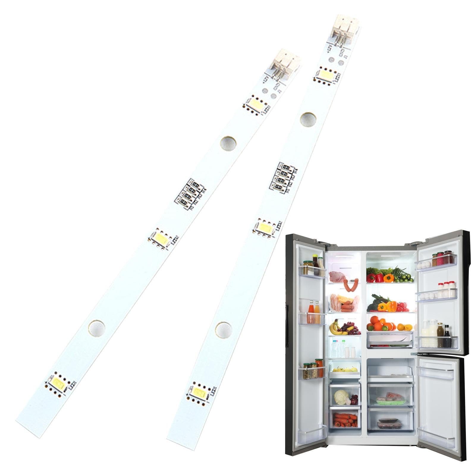 Striscia LED Con Copertura Per Frigorifero RONGSHENG/HISENSE - Ricambio Compatibile E349766 MDDZ-162A, 16cm, DC12V 2W - 2