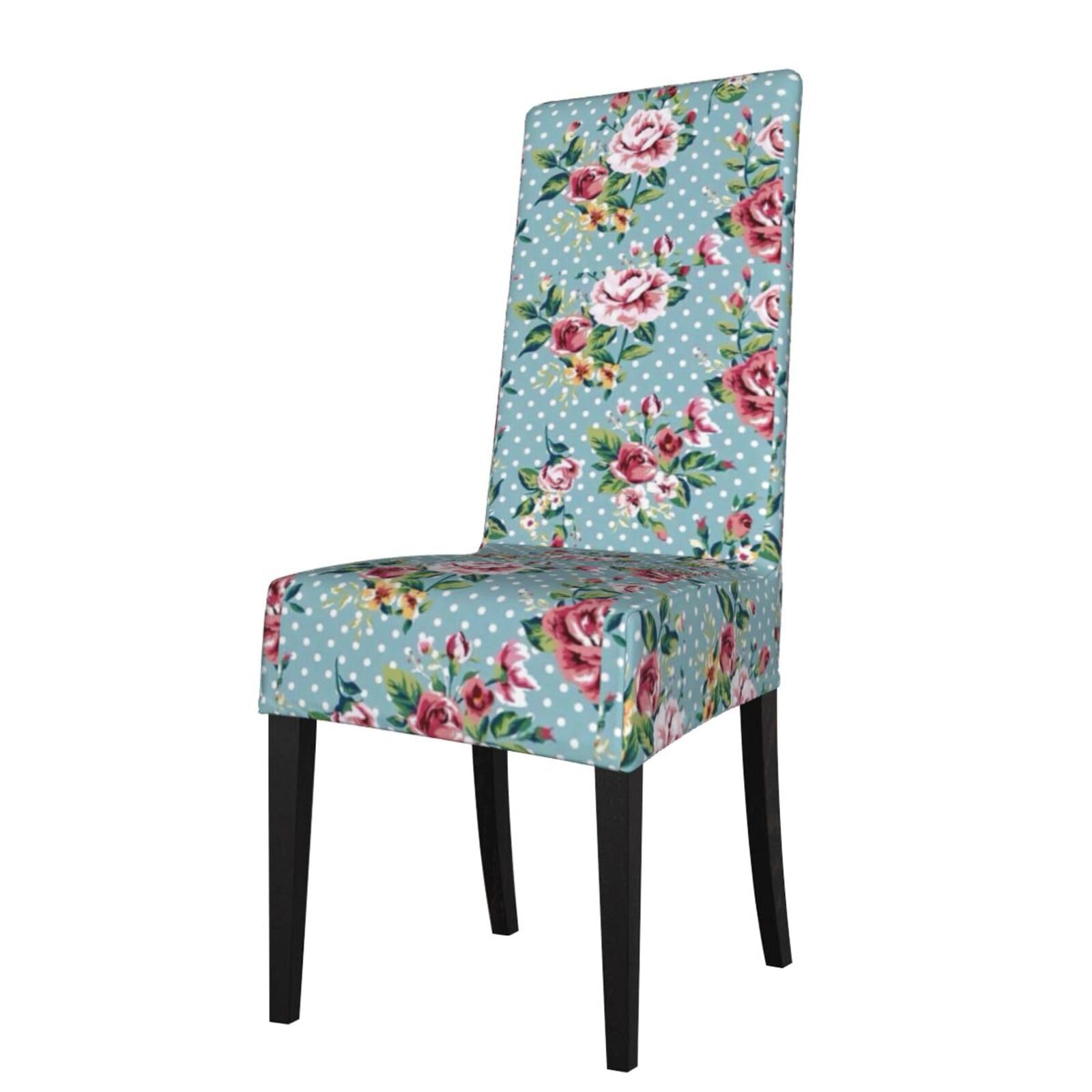 Housse de chaise extensible rose : protection infroissable et lavable pour salle à manger
