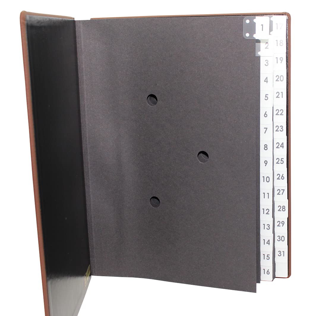 Classificatore con indice 1 – 31 in pelle bovina marrone