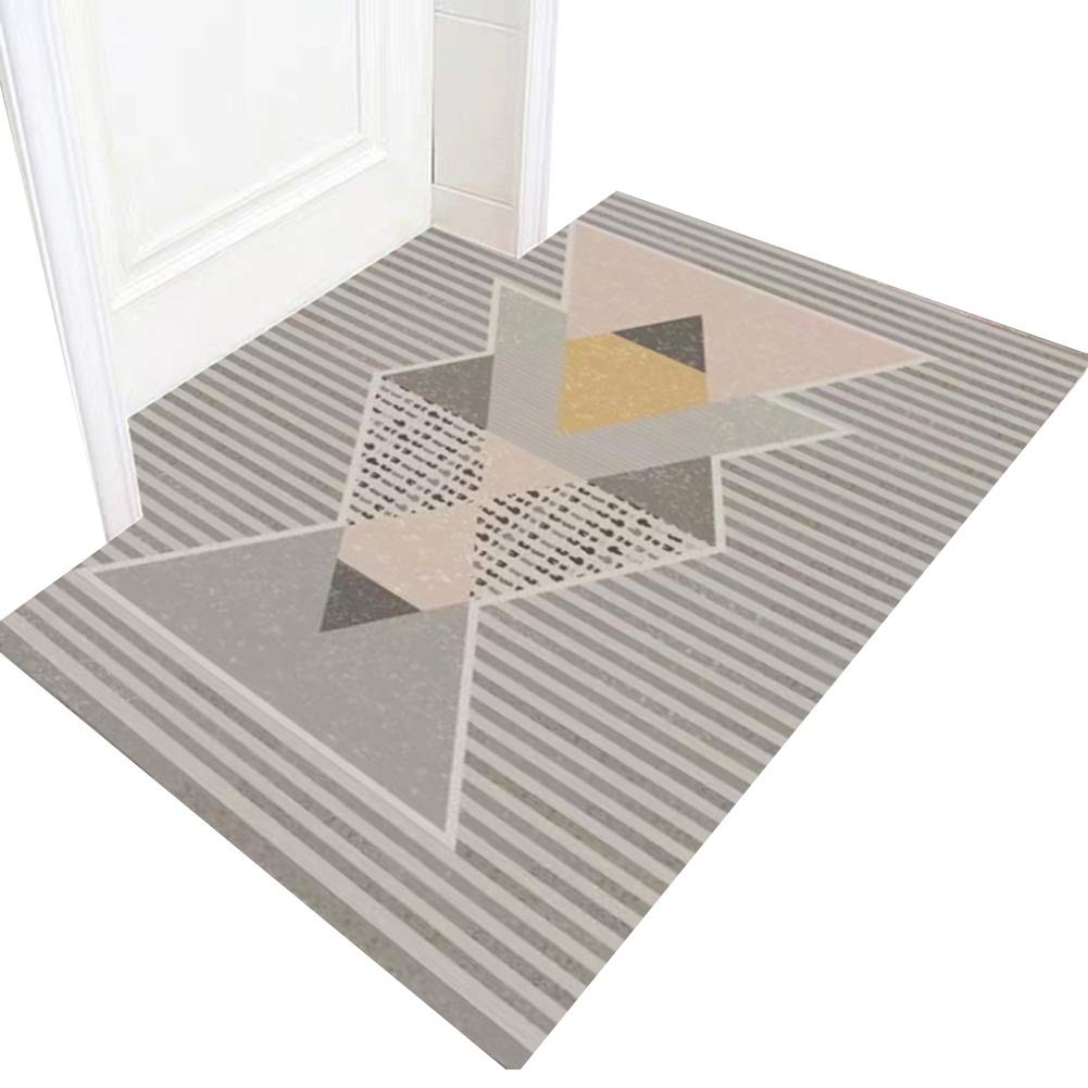 ZRUYI Paillassons pour Entrée Tapis D'entrée De Cuisine Tapis De Porte Moquettes Doux Simple Antidérapant Respirant Tapis, 3 Couleurs Personnalisable (Color : A, Size : 100x200cm)