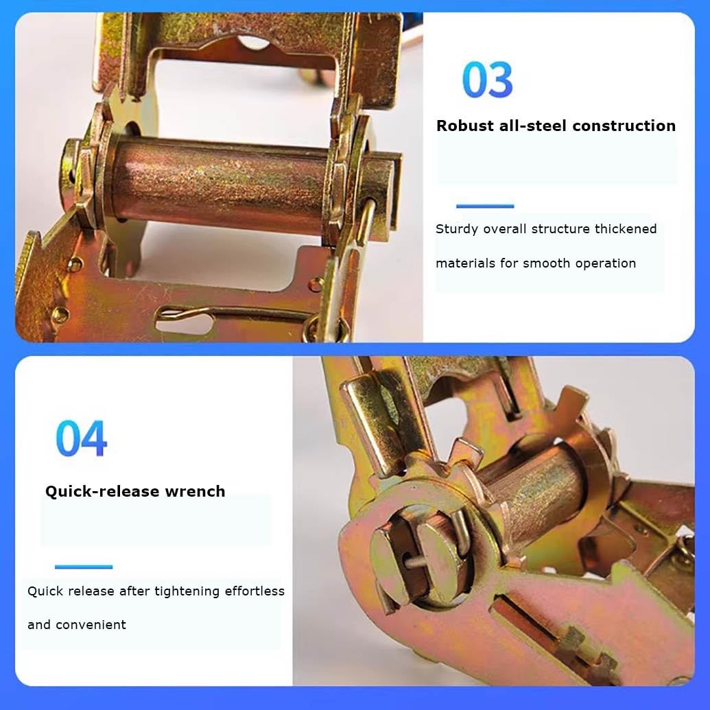 Cinghia A Cricchetto - Cinghie Di Tensione Con Cricchetto 4 X 2000 Kg 6 M Cinghie Di Fissaggio Ratchet Tie Downs Cinghie Di Tensione Per Trasporto Merce(W1mm/0.04in,L9m/354in)