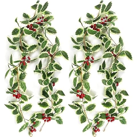 Muccp 6 Ft Christmas Holly Spray Garland Cover