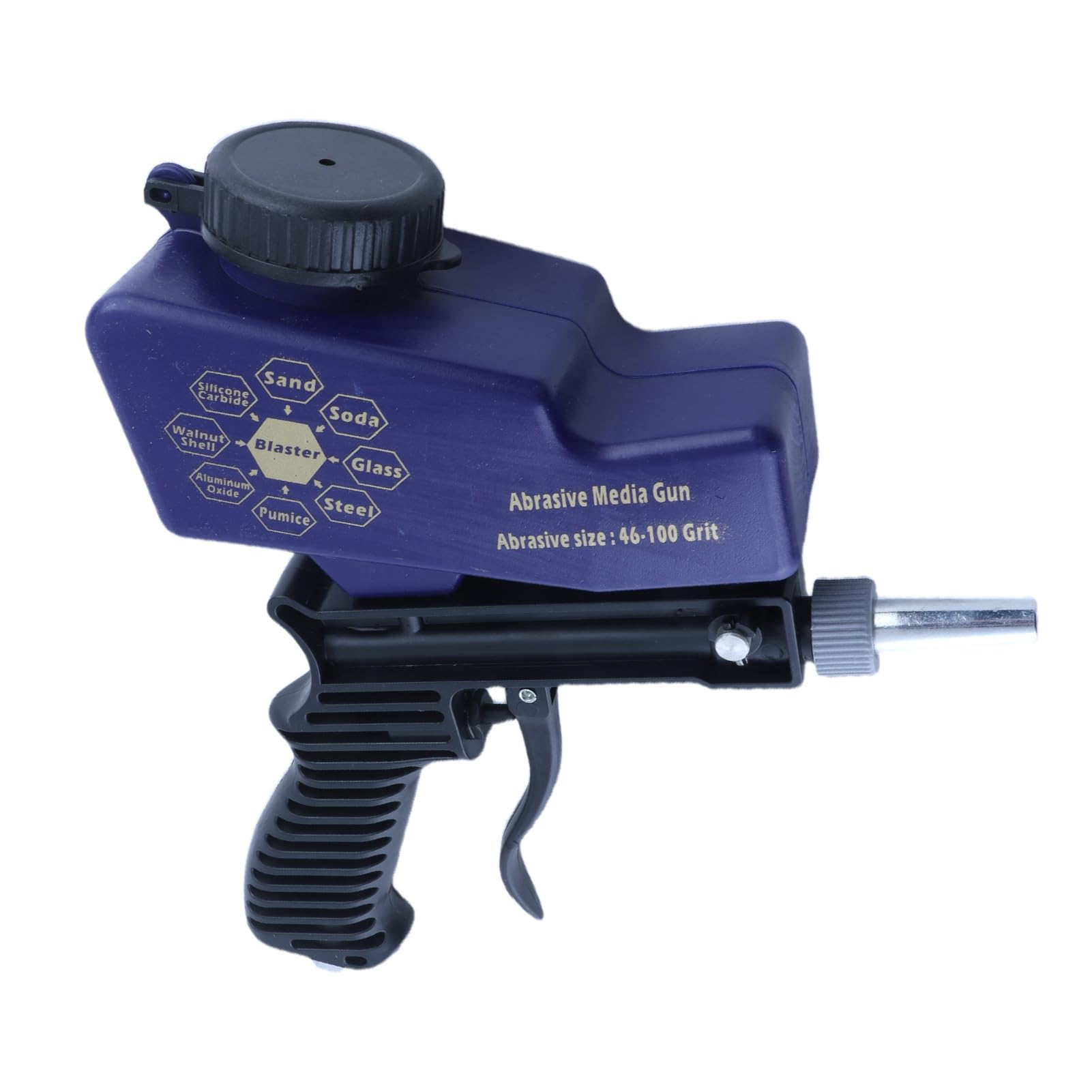 Sableuse à Alimentation par gravité, 70-150 PSI 6000 Tr/min Kit de Pistolet de Sablage à Main, Pistolet de Sablage à Air comprimé pour Nettoyer la Rouille, la saleté, le Décapant d