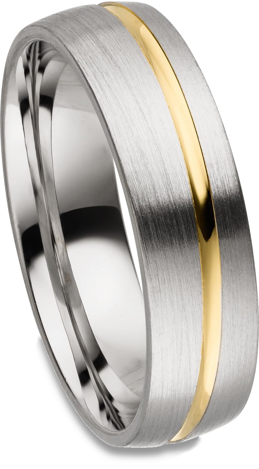 Kolibri Rings Eheringe Set Paarpreis | 925 Silber Gelb Vergoldet mit Zirkonia | Made in Germany: Damenring + Herrenring 5,5 mm Längsmatt + Gratis Gravur & Etui