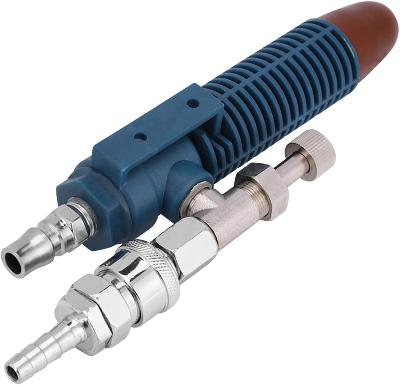 Close-up of the vortex tube host and air connector