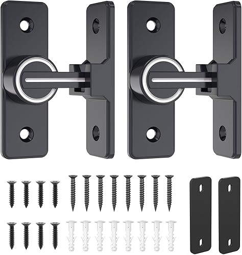 Miniatura 10 de Accesorios de cerradura de puerta de granero, cierres de puerta resistentes de 90 grados, pestillo de seguridad para puerta, cerradura de cerrojo de