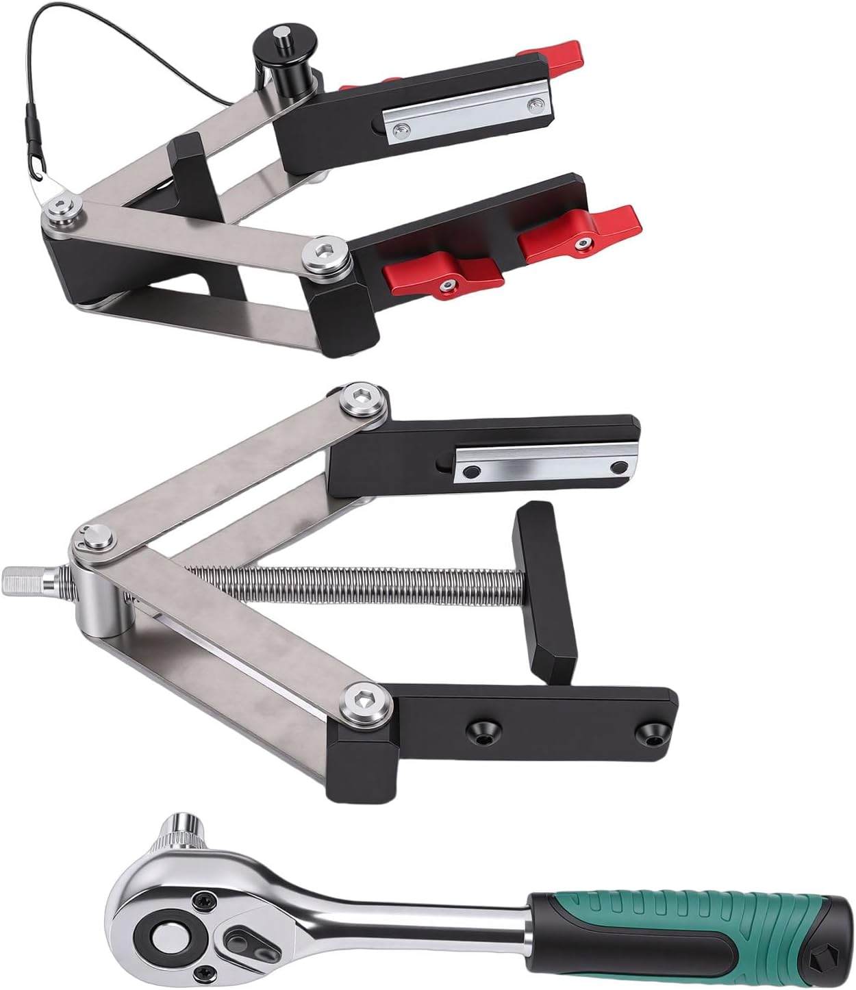 Diydeg Woodworking Panel Clamp, Adjustable FG Type 4 Way Pressure Clamp Face Clamps for Cabinet Furniture Making, Mounting Drawers, Face Frames, Panels