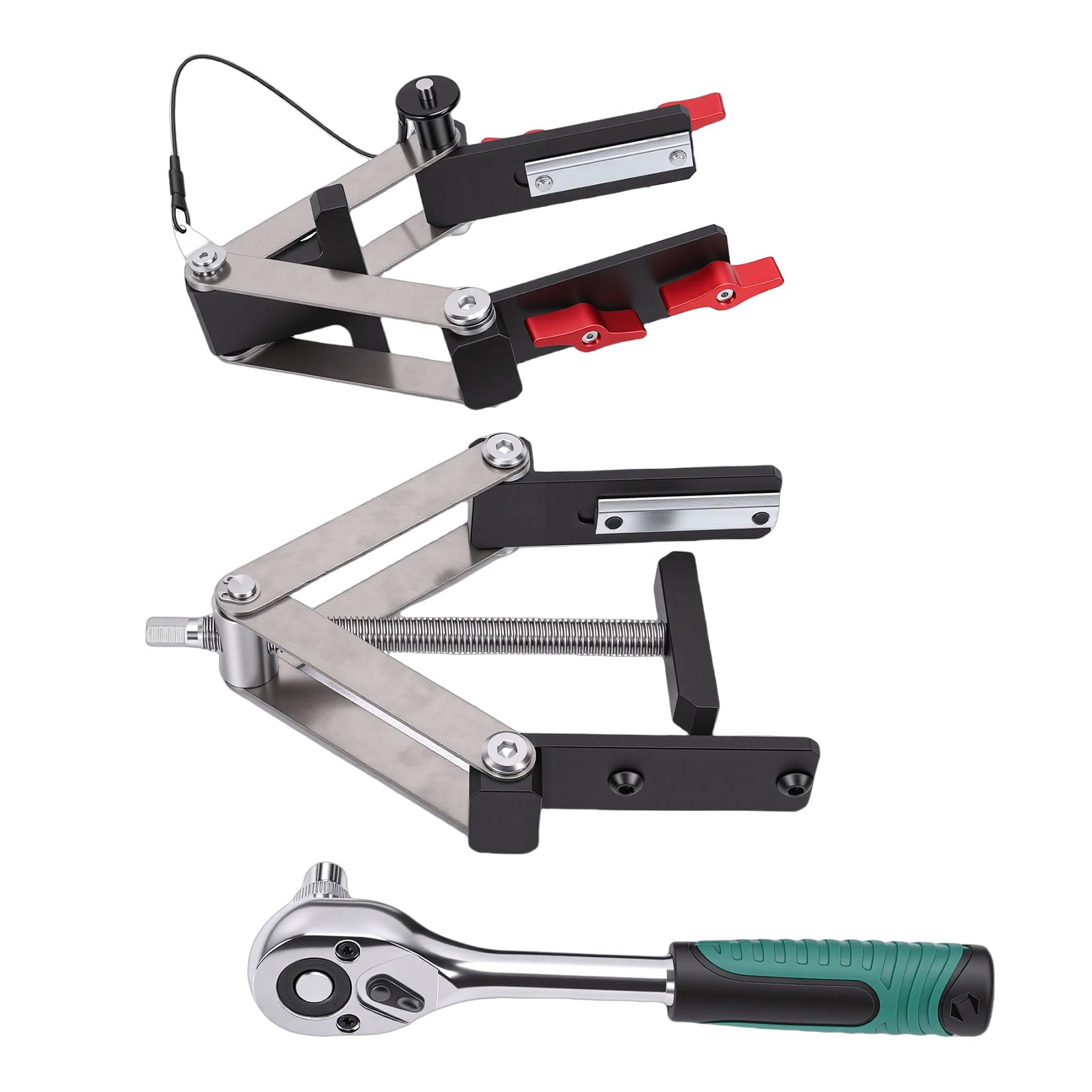 Jeffergarden Morsetto a Pressione a 4 Vie Lega di Alluminio 12-100mm Altezza di Serraggio Morsetto per Pannello con Pressione a 4 Direzioni per Assemblaggio di Armadi per la Lavorazione del