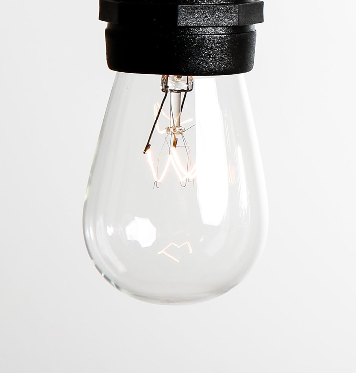 Bеѕt Dеаl 🛒 100 Foot Commercial Outdoor String Lights with 50 Suspended Sockets and S14 11 Watt Bulbs (+ 2 Free Spares) - E26 Vintage String Lights for Patio, Yard, Deck, Cafe, Bistro and More