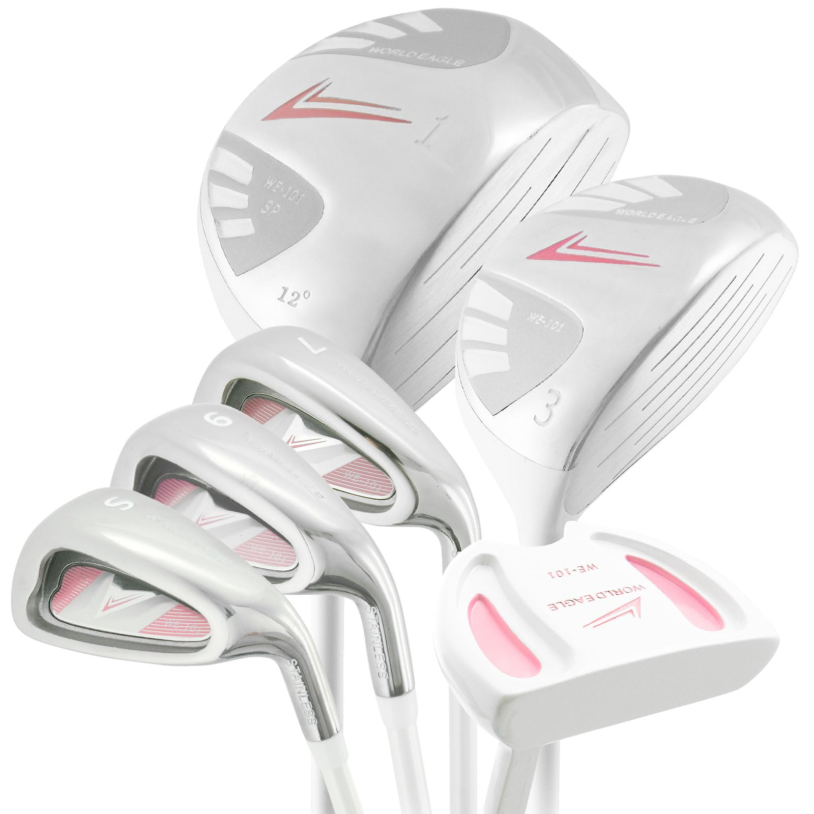 Amazon.co.jp: ワールドイーグル 101 レディース ゴルフ ハーフセット  