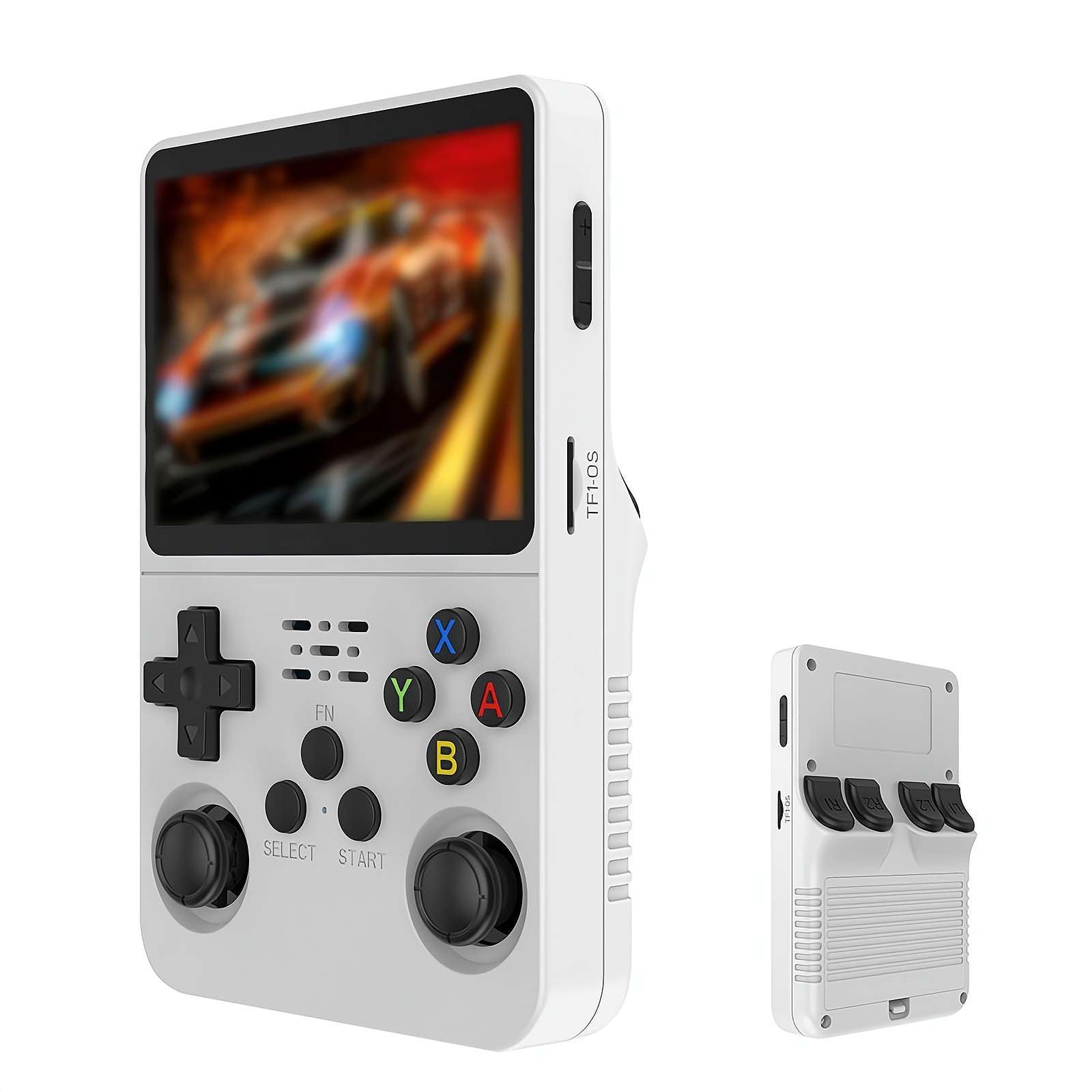 YUYQAQ 2024 New Keyboy Game Console R36S Retro Handheld with 128GB Built-in 20000+ Classic Games, Open Source Linux System, 3.5 Inch IPS Screen, Portable Pocket Video Player