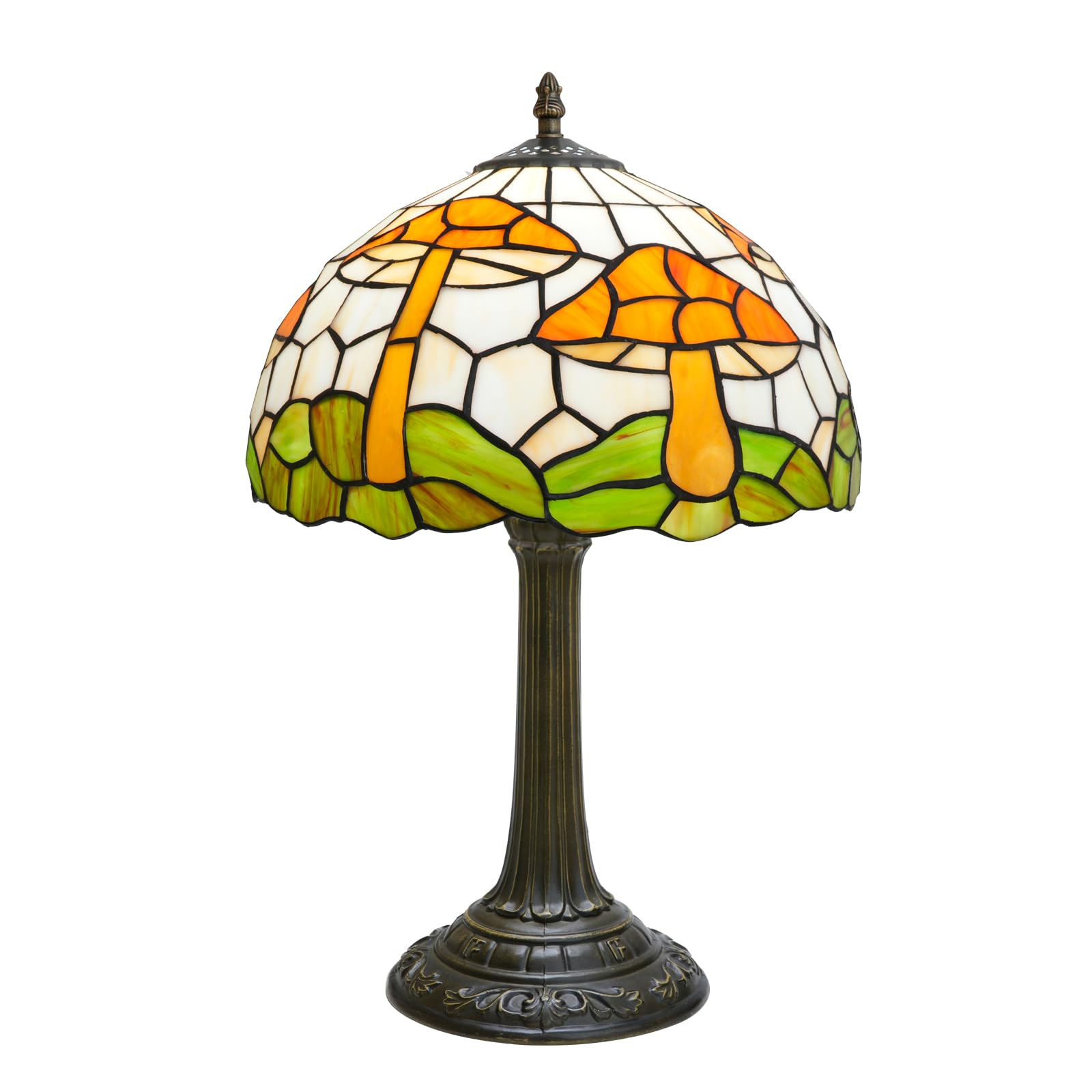 Tiffany-Style Brown Mushroom Stained-Glass Lamp (12 in) by Tiffany-style — Home Décor pick