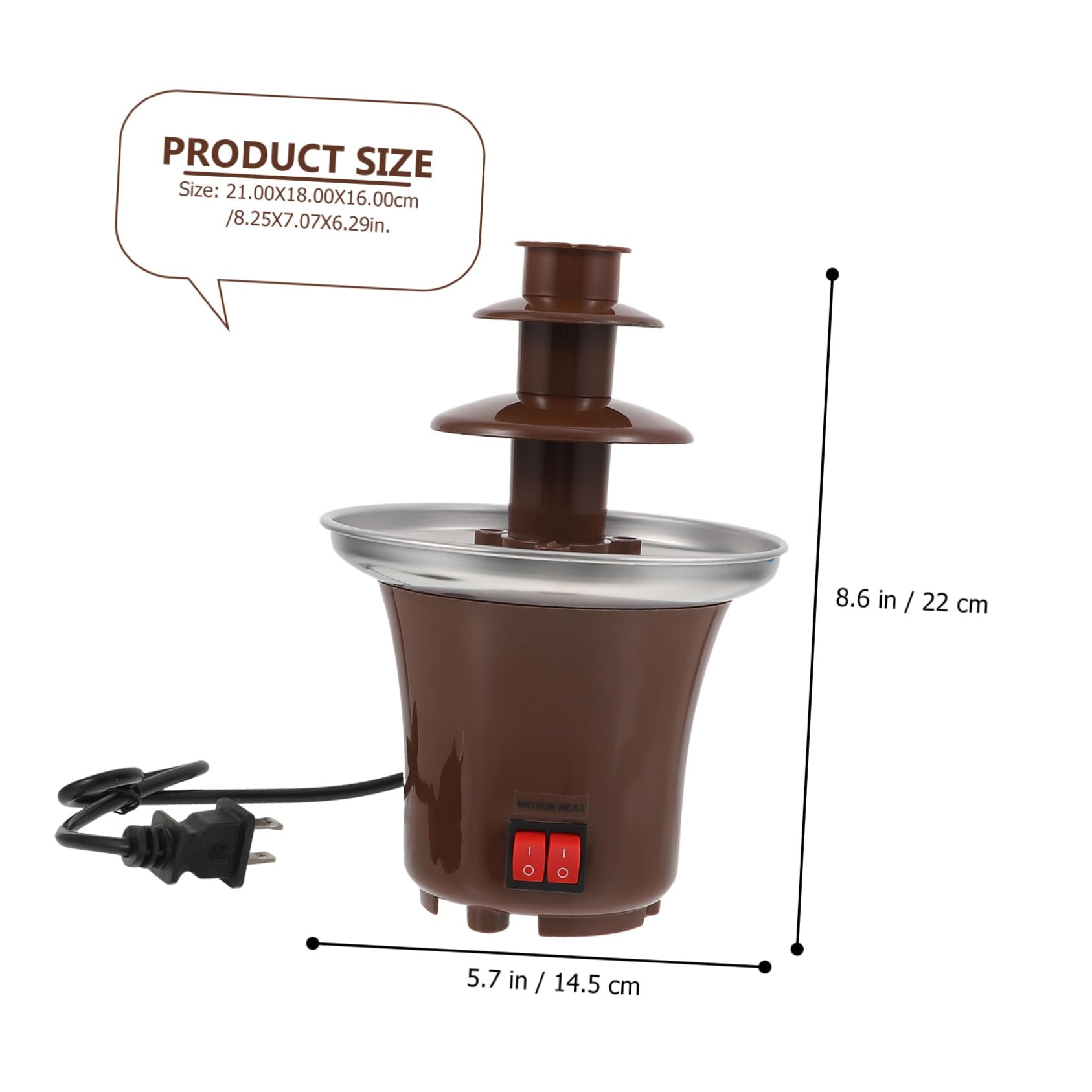 GLEAVI Waterfall Maker Machine 4-layer Heating Fondue Fountain for Parties Wedding Family Gatherings Made of Sturdy Stainless Steel