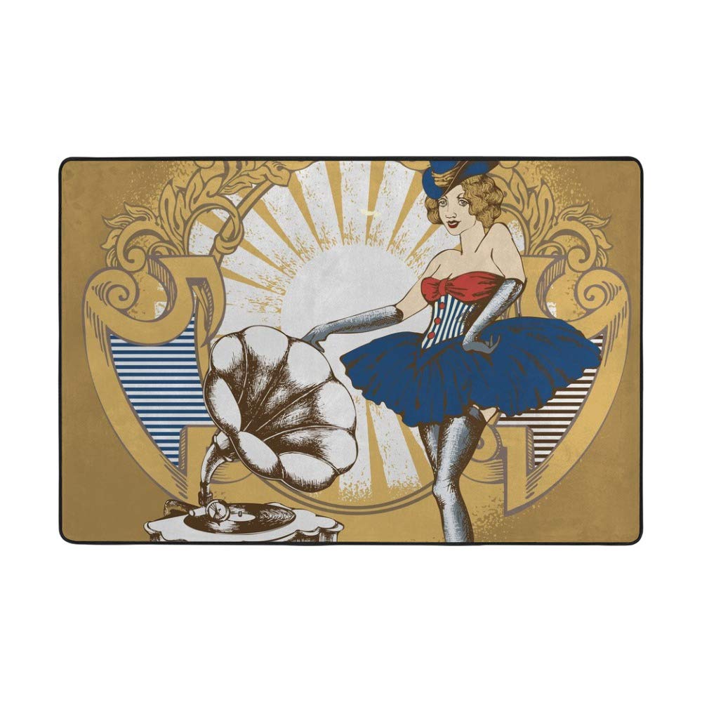 Grand tapis salon Ruchen en velours corail d'une douceur d'exception 183x122cm