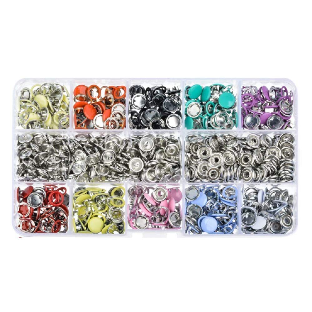 Metal Sewing Buttons Press Studs Craft Tool For Clothes - Set of 100 Pieces
