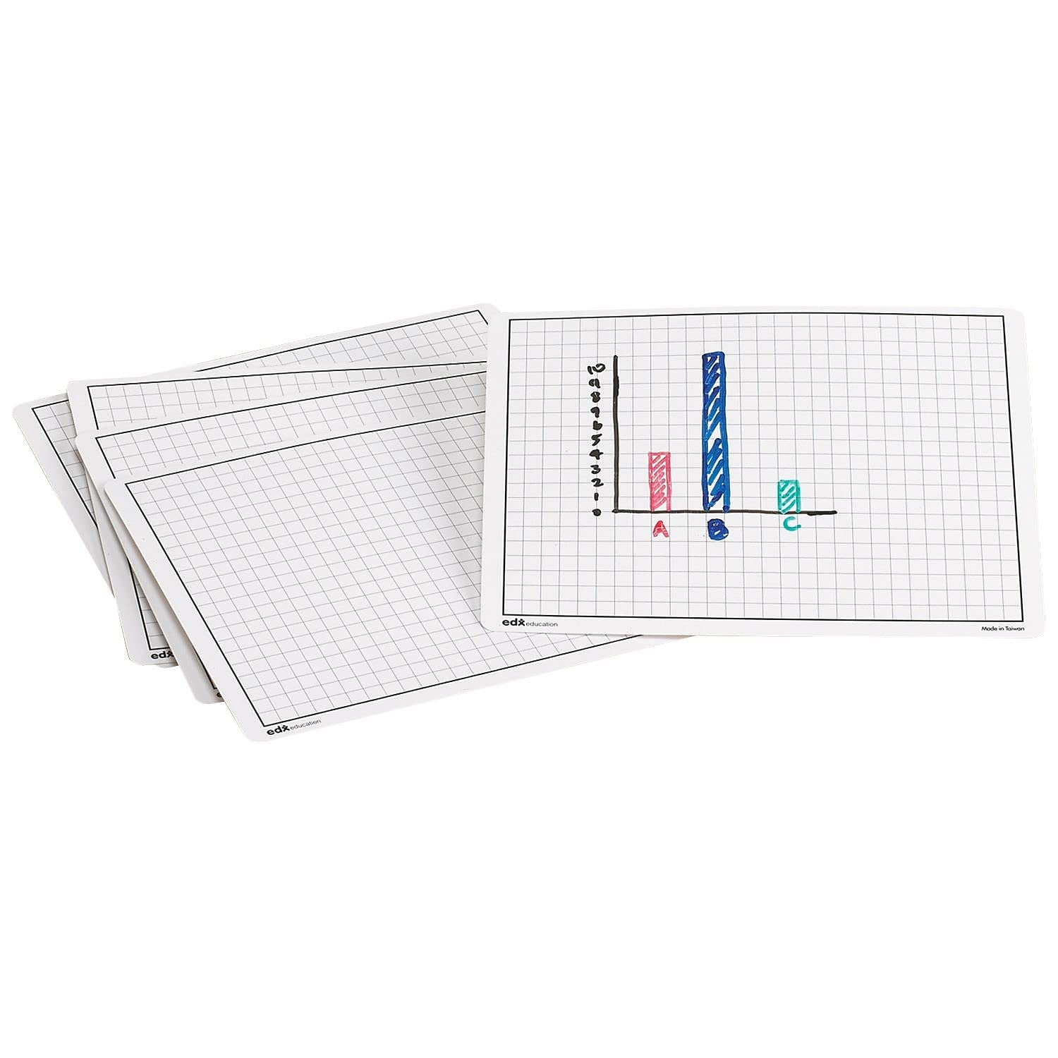 Didax Educational Resources Write & Wipe Graphing Mats (Set of 10)