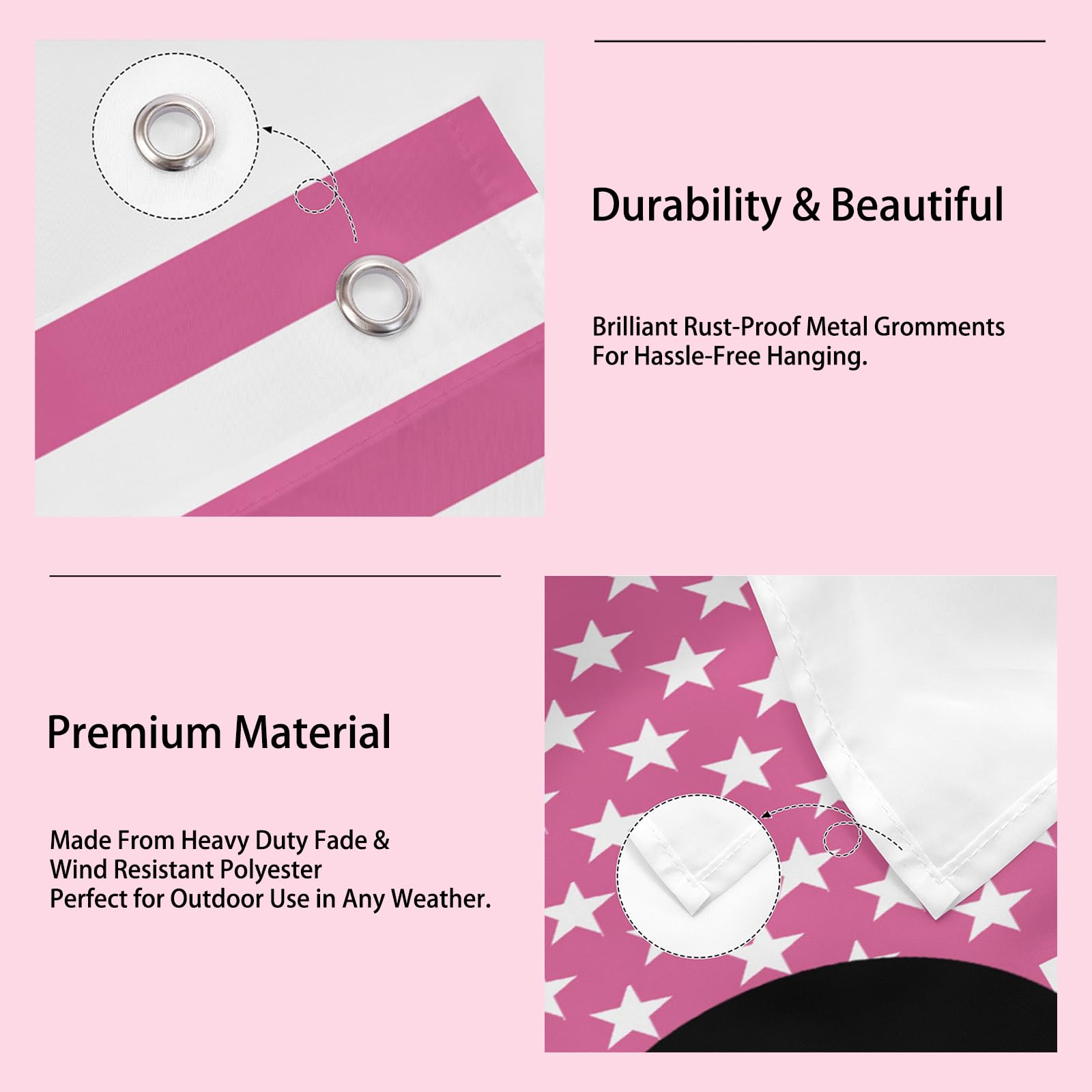 Bandiera rosa personalizzata 9,6 x 1,5 m, bandiere divertenti personalizzate Progetta la tua immagine Logo Testo foto Testo singolo/doppio lato personalizzato bandiera arazzo per camera da letto
