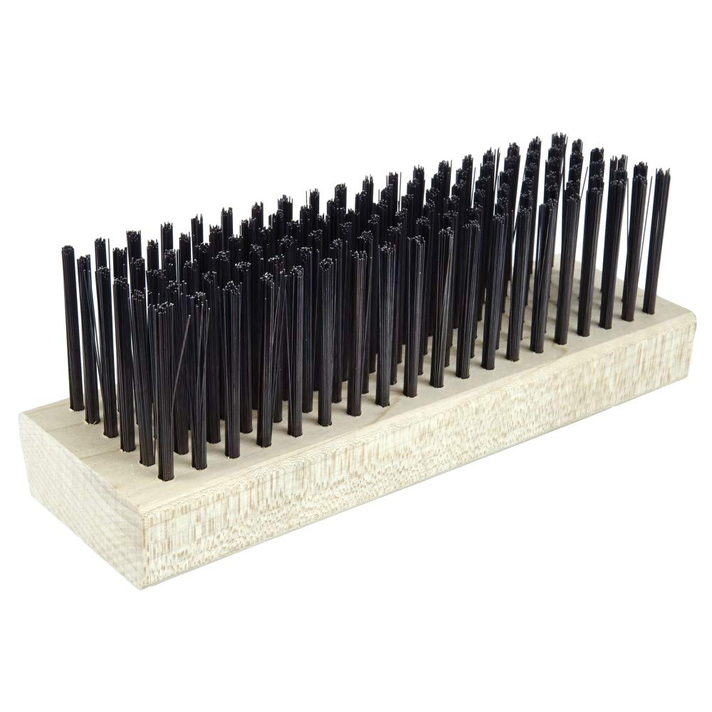 Weiler 44067 Tamaño de alambre de 0.01 pulgadas, tamaño de bloque de 7-1/4 pulgadas x 2-1/4 pulgadas, 6 x 19 No. de filas, relleno de cara plana, cepillo para arañazos tipo bloque, fabricado en los