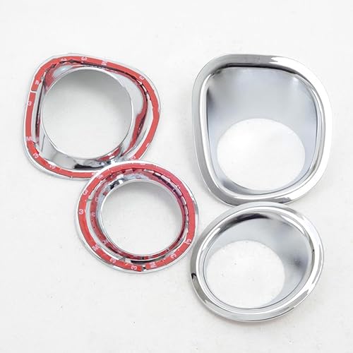 MadLoN Compatible con Nissan x-Trail 2007-2011, cubierta de lámpara antiniebla de automóvil, cromada delantera y trasera, decoración de marco de