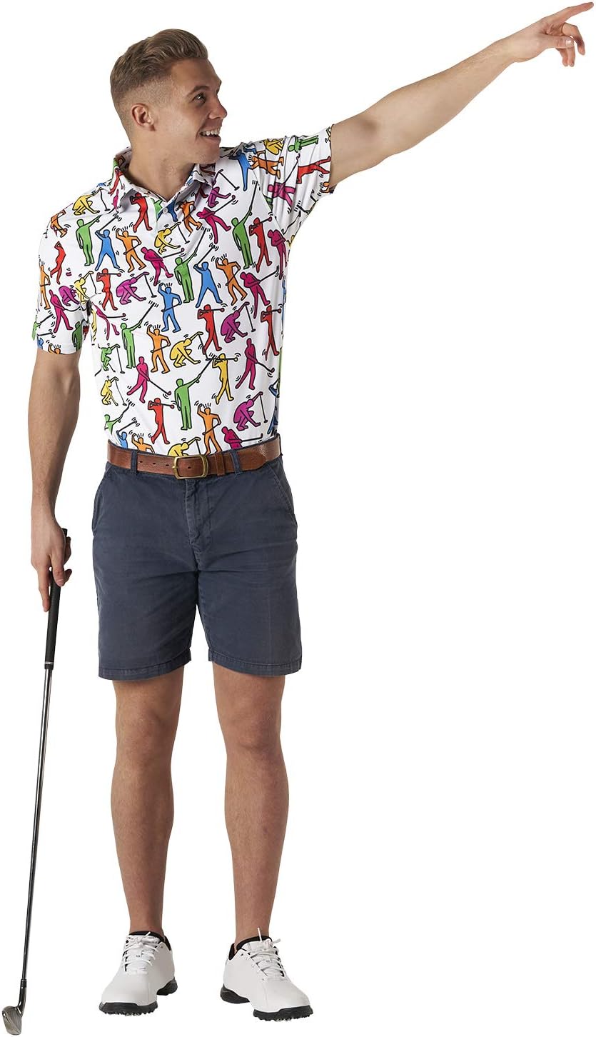 Royal & Awesome American Flag Golf Shirt, Patriotic Golf Shirt, USA Golf Shirts - Image 5