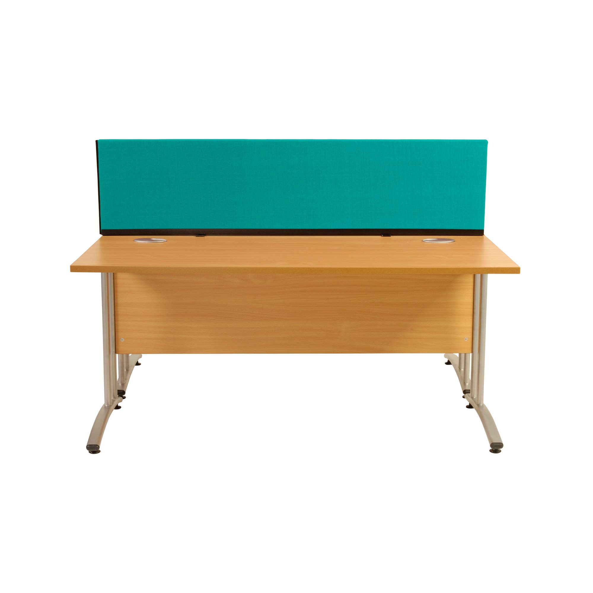 Panelwarehouse Straight Desk Divider Partition Screens Desktop - 5 Widths & 11 Double Sided Pinnable Fabric Colours (Green, 1200mm x 400mm)