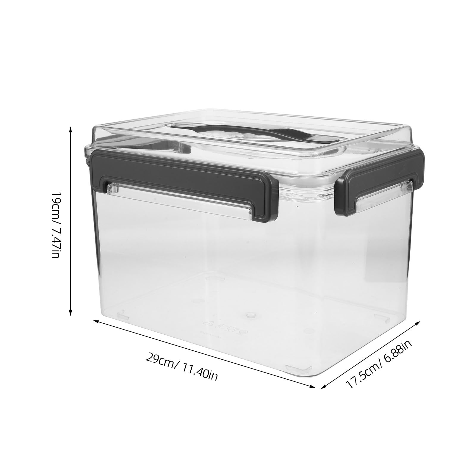 Organizador portátil para Lentes de cámara: Caja de Almacenamiento de plástico Transparente con Tapa y asa para Guardar Equipos fotográficos y Lentes. Medidas: 11,4 x 7,5 x 6,9 Pulgadas.
