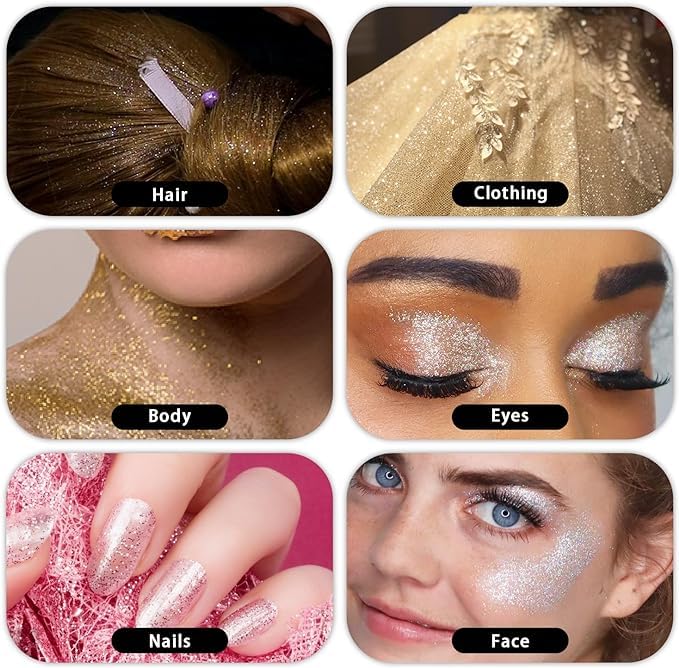 KNYUC MART Glitter Hair Spray Long Lasting Shiny Unlimited Charm 100ML, (Pink) - Image 7 thumbnail