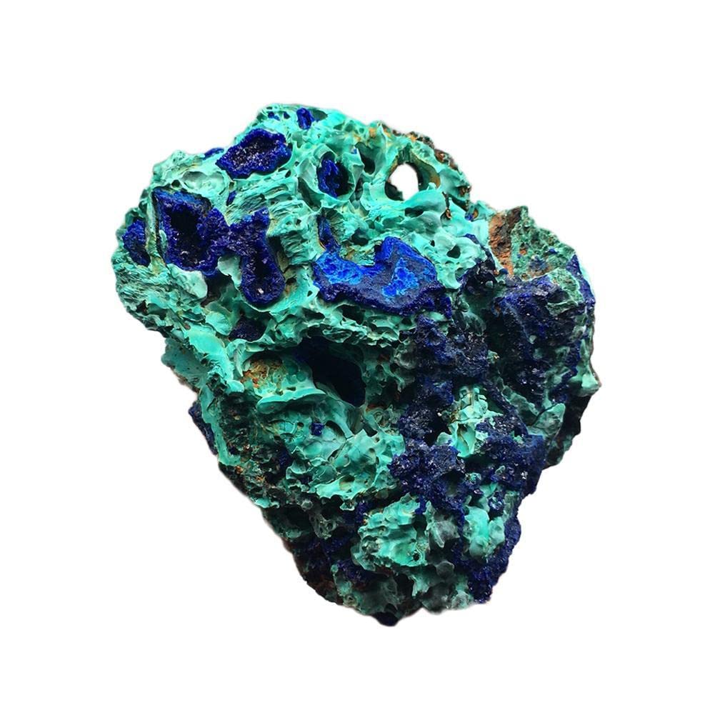 Hstuo (A) Natural Azurite Rough, Azurite And Malachite Symbiosis, Azurite Rough Ornaments