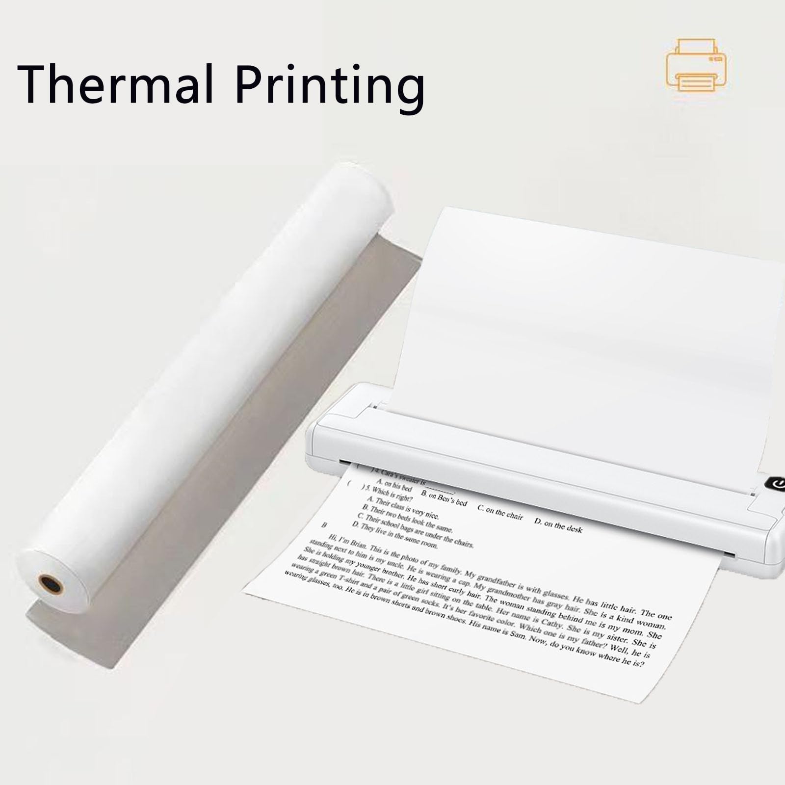 Papel para impresora térmica, 6 rollos de 8.3 pulgadas de ancho, papel de impresión térmica A4 de secado rápido compatible con PeriPage A40, M08F, MT810 para impresora térmica portátil (8.3 x