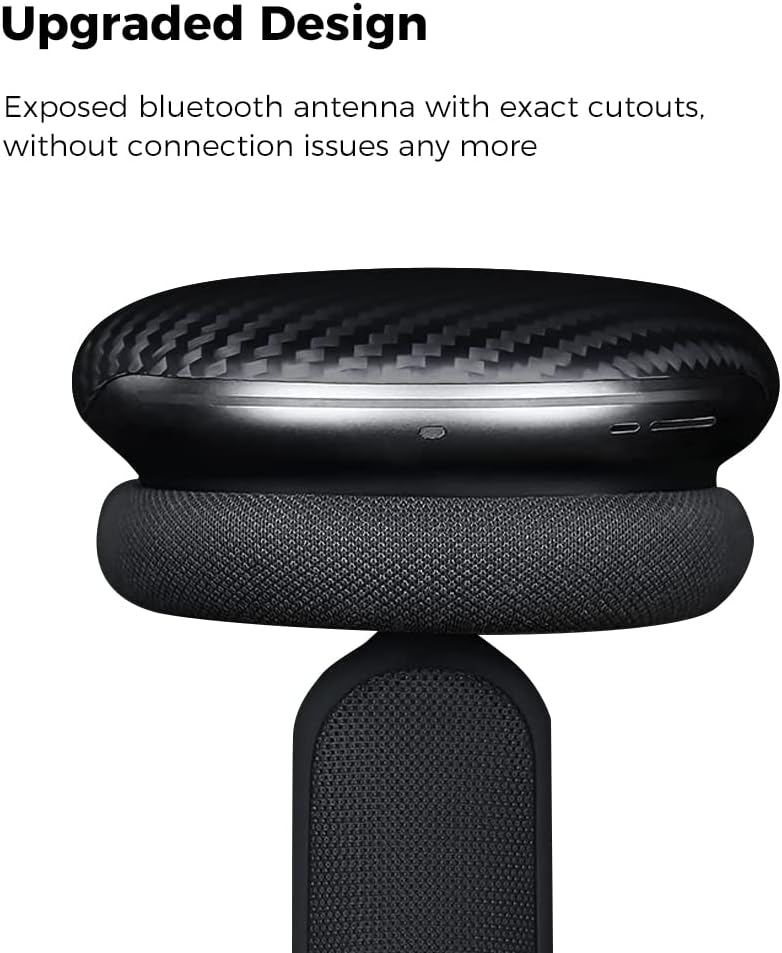 MONOCARBON Real Carbon Fiber Case for Airpods Max,Military Grade Protective Hard Cover for 2024 New and Old Apple Airpods Max Headphone from Daily Scratch,High-End Luxury Essential Accessories - Image 5