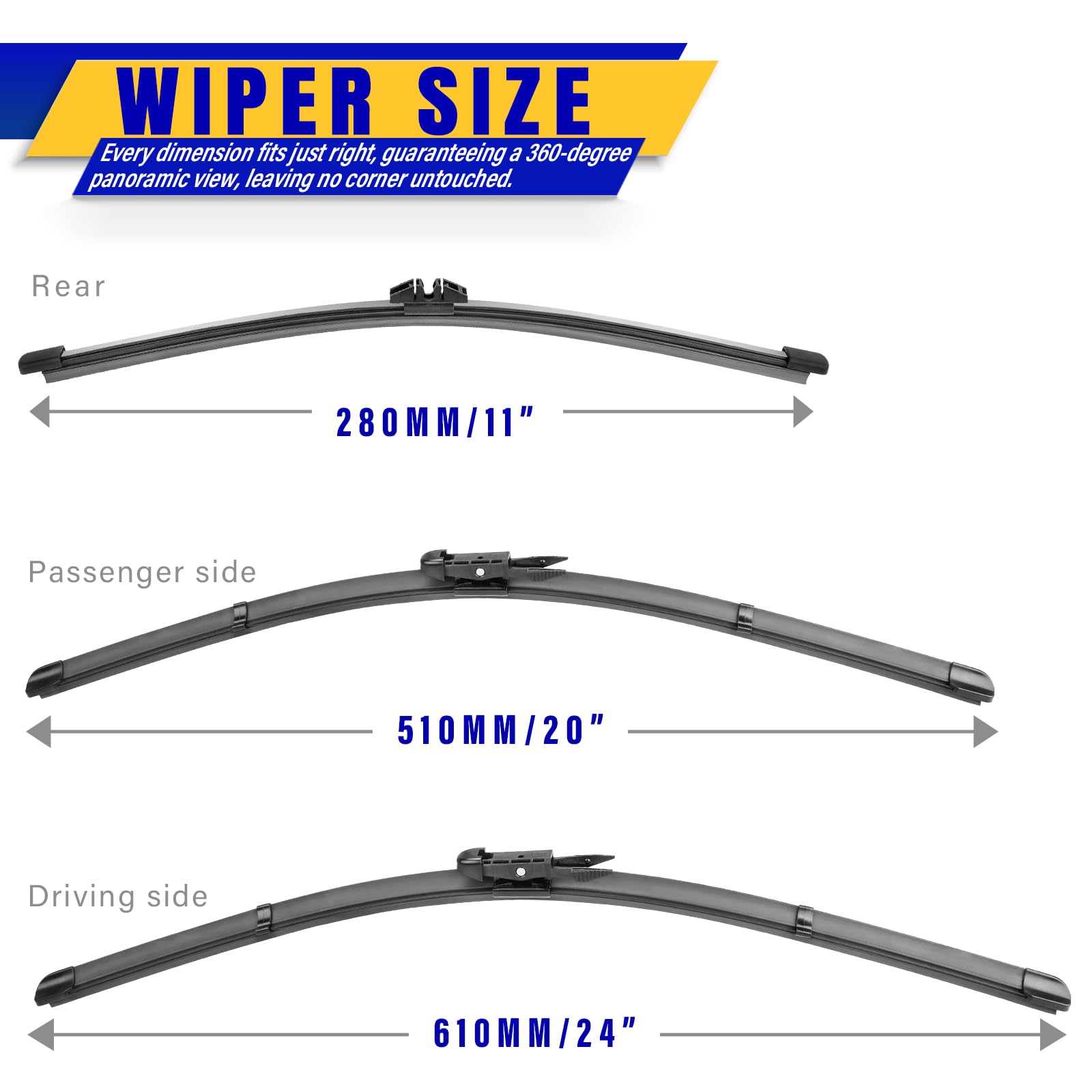 3 wipers Replacement for 2020 - Key Features