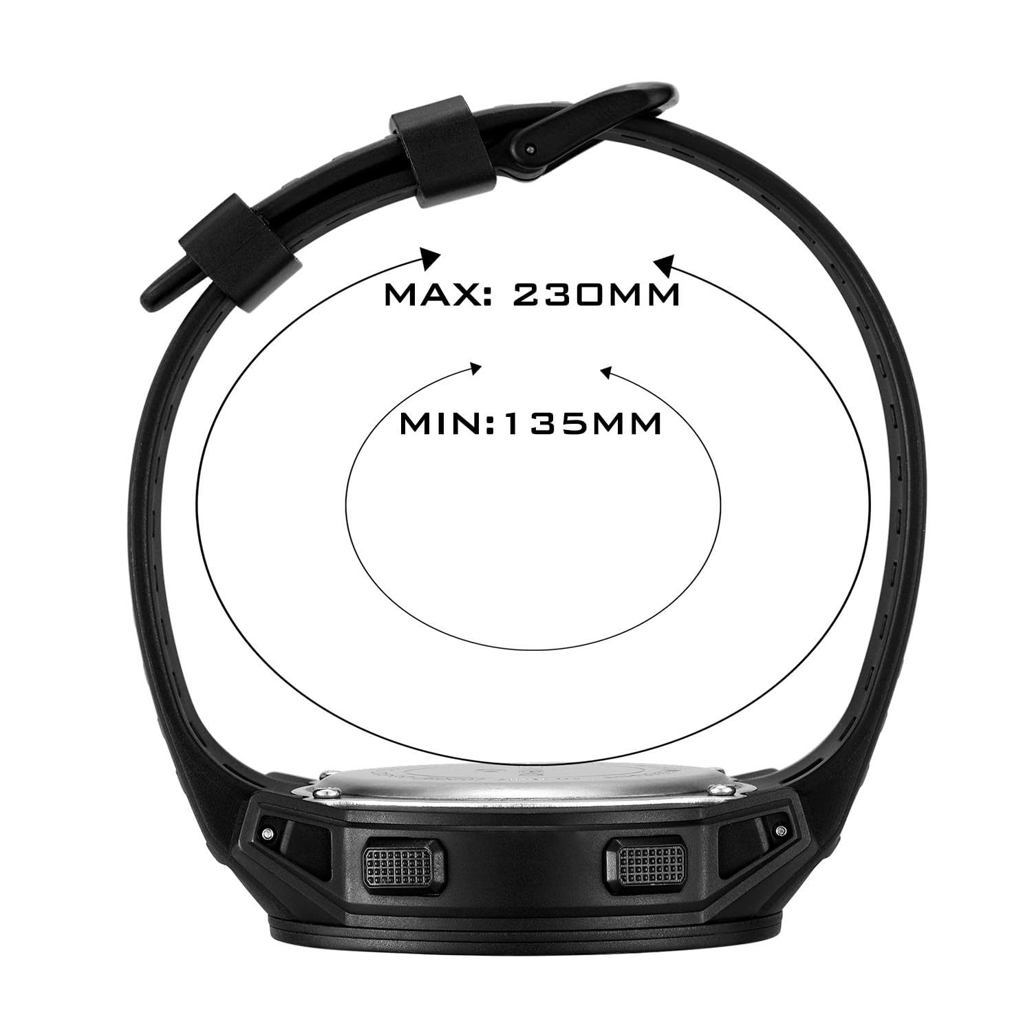 AVTREK Orologio sportivo digitale per adolescenti con altimetro e barometro, orologio da esterno, orologio sportivo impermeabile per esercito e militari (nero)