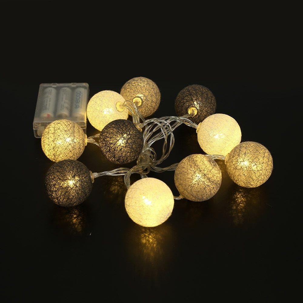 homes r us Bell Battery-Operated Light, Grey & White