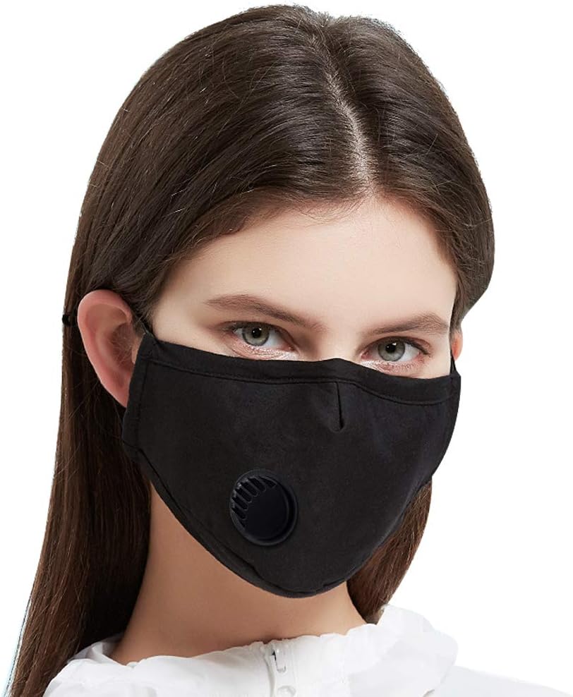 30PCS Face cover, Anti Dust ᴍᴀsᴋ with Breathing Valve, Skin-friendly Unisex Mouth Mask, Reusable & Washable Masks for Running, Cycling, Outdoor Activities (Black)