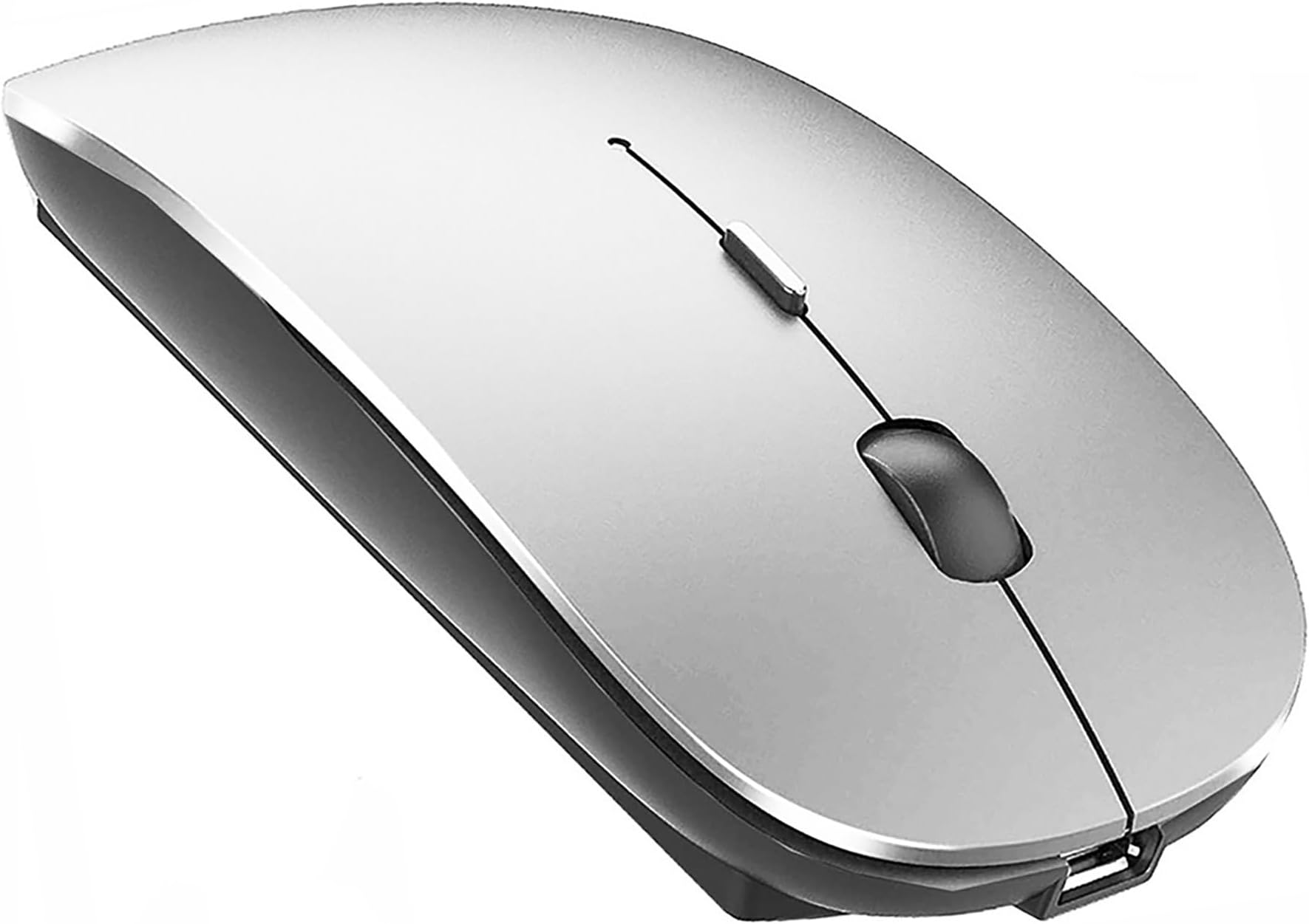 PeiBO Bluetooth 5.2 Wireless Dual-Mode Mouse, Gray Black, 2022 Model