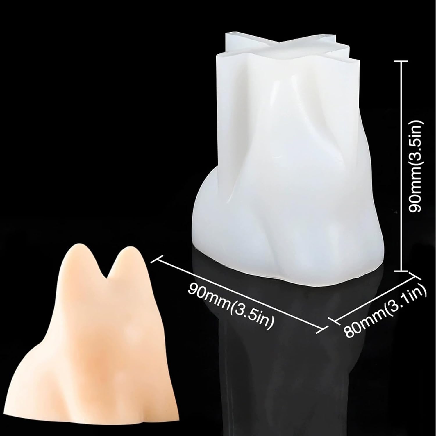 AUNMAS Cat Shaped Silicone Baking Forms 5-Pack, 3D Dessert Makers Microwave and Freezer Safe for Easy Release Pudding Chocolate Cake, 90x80x90mm