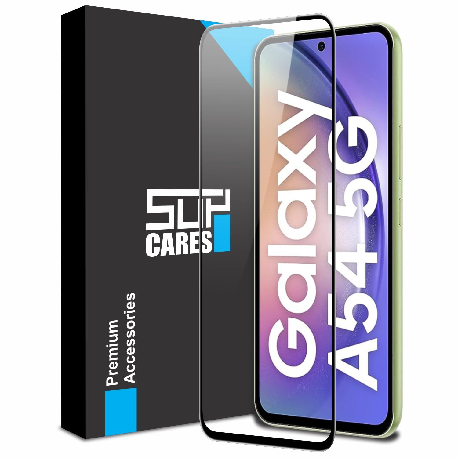 SupCares Edge To Edge Tempered Glass For Samsung Galaxy A54 5G (6.4 Inch) With Easy Self Installation Kit| Black (B0C2C44QGZ) Amazon Price History, Amazon Price Tracker