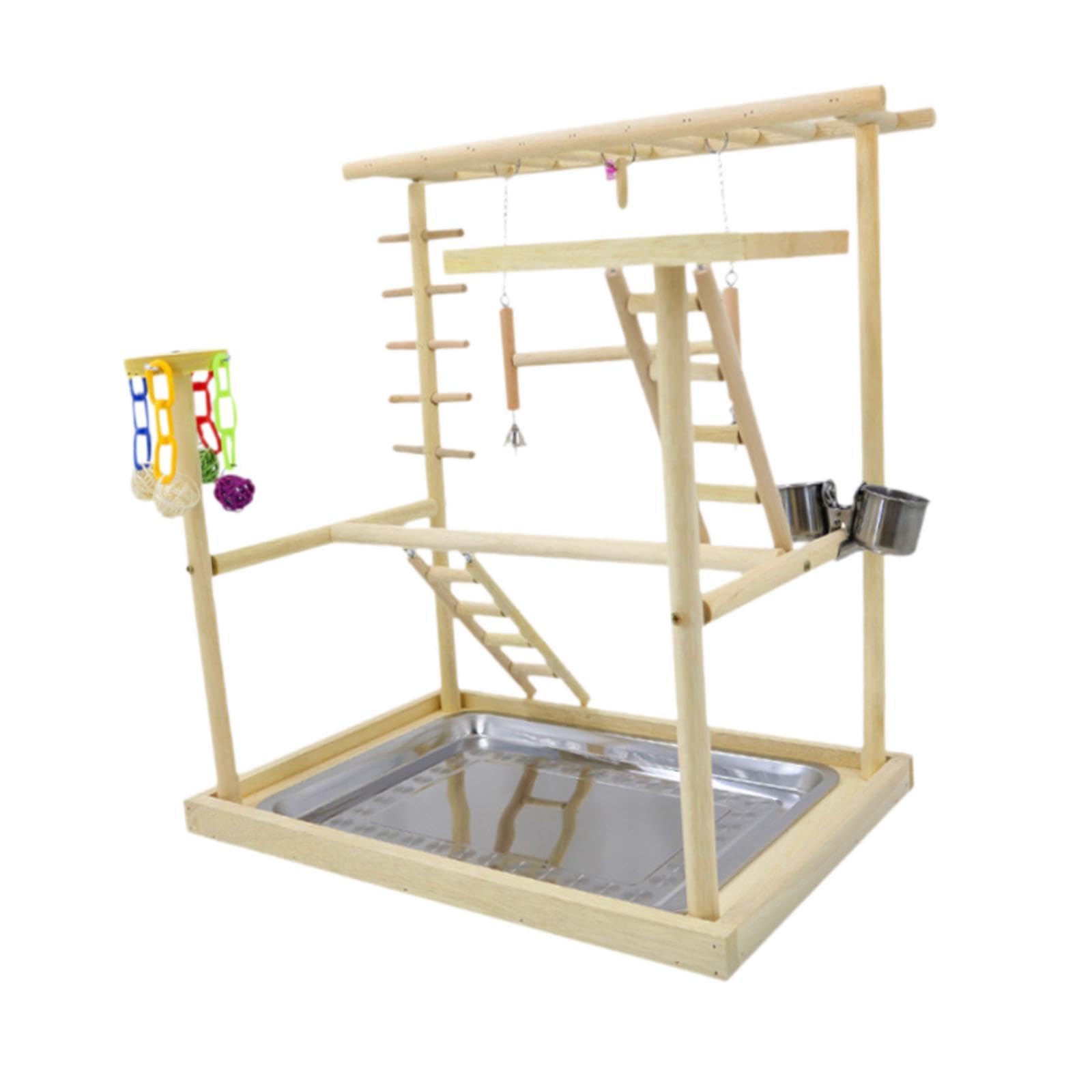 B Baosity Parque de Juegos para Pájaros, Soporte para Jaula de Juegos para Pájaros, Accesorios para Jaulas, Soporte para Gimnasio de Juegos para Pájaros
