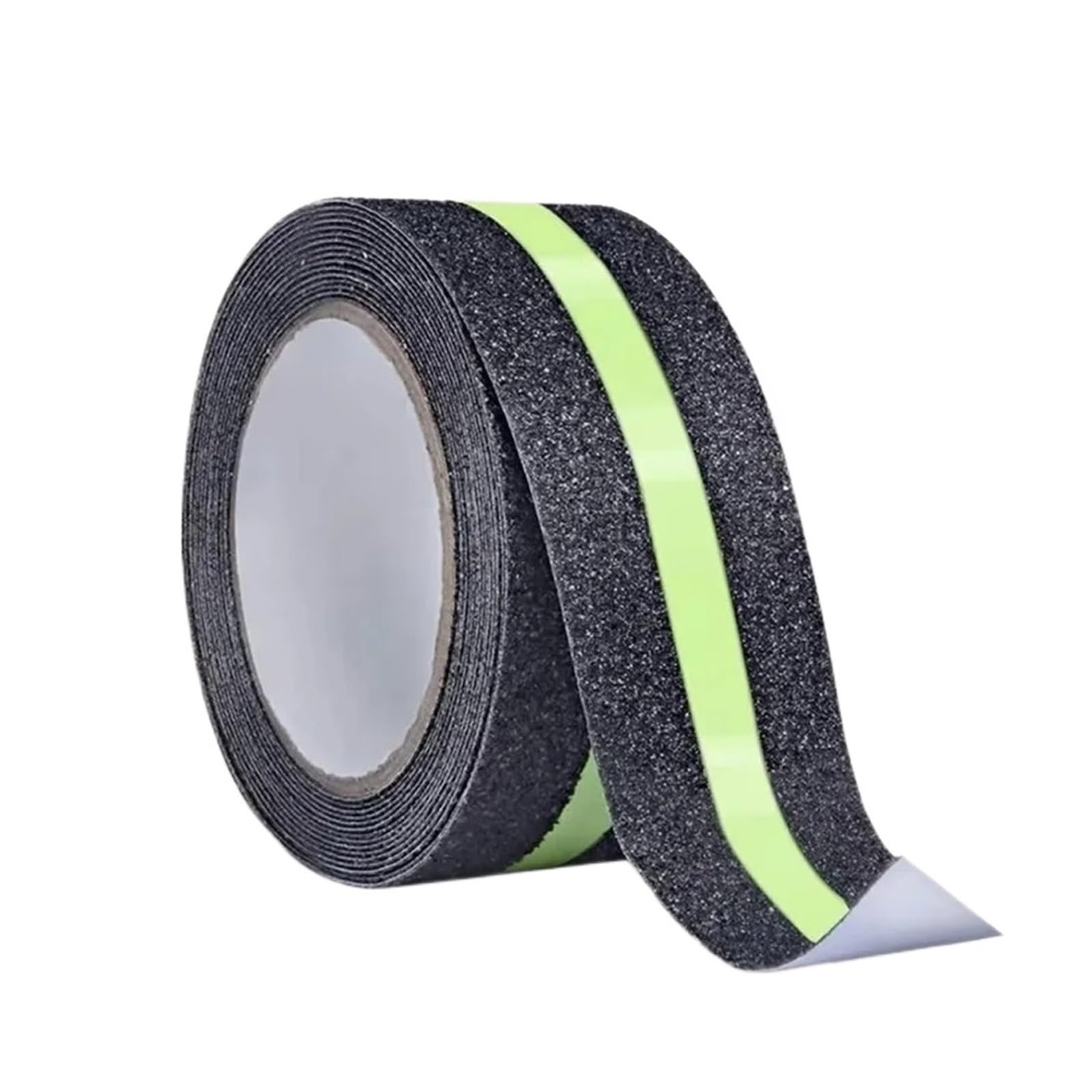 2 Rollen 5 cm x m selbstklebendes Anti-Rutsch-Klebeband | Im Dunkeln leuchtendes grünes Streifen-Reibungsschleifmittel for Treppenstufen und Stufen im Innen- Außenbereich für Treppenstufen(Green)