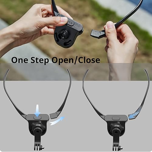 Miniatura 4 de POV VLOG Soporte de cuello para Gopro rotación de 360° Smartphone Soporte de pecho con correa de hombro Soporte de teléfono compatible con Go Pro