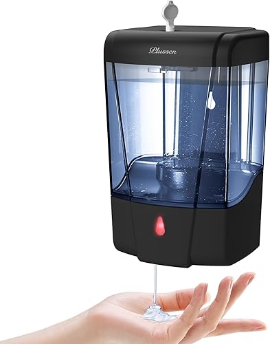 Dispensador de Jabón de Montaje en Pared, Dispensador Automático de Desinfectante de Manos 600ml Gel y Líquido Sin Contacto Dispensador de Jabón de