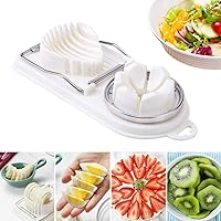Vista 5 de Egg Slicer Cutter,2 in 1 Stainless Steel Cutting Wires Egg Slicer Multi Purpose Egg Dicer & Wedger