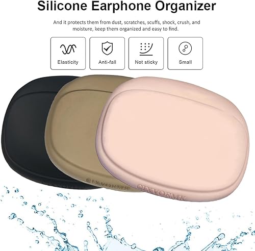 Miniatura 3 de Funda de silicona para auriculares - Estuche de almacenamiento para cables de datos - Mini caja de llaves - Bolsa de almacenamiento portátil para