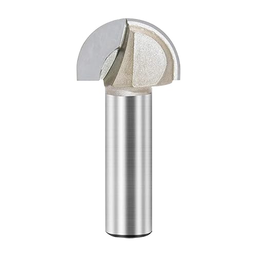 Cove Box & Core - Broca de fresadora de punta redonda de carburo sólido para carpintería, radio de 916 pulgadas x 1-18 pulgadas de diámetro x