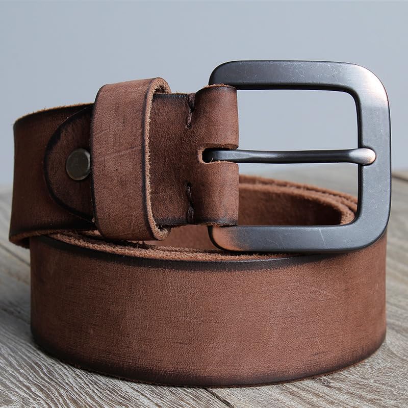 Belt for Men Simple Belt Men's and Women's Pin Buckle Versatile Jeans Belt 105cm, 110cm, 115cm, 120cm Cowhide Belt3