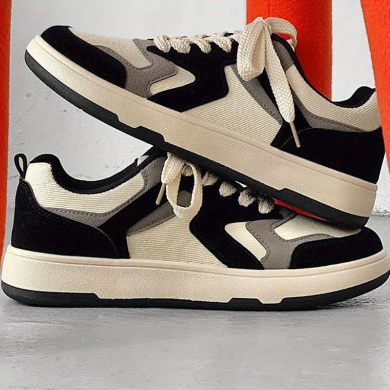 Men's Low-top Skateboarding Sneakers - Casual Street Style lace-up Shoes, Student Canvas Shoes Suitable for All Occasions for Men.2